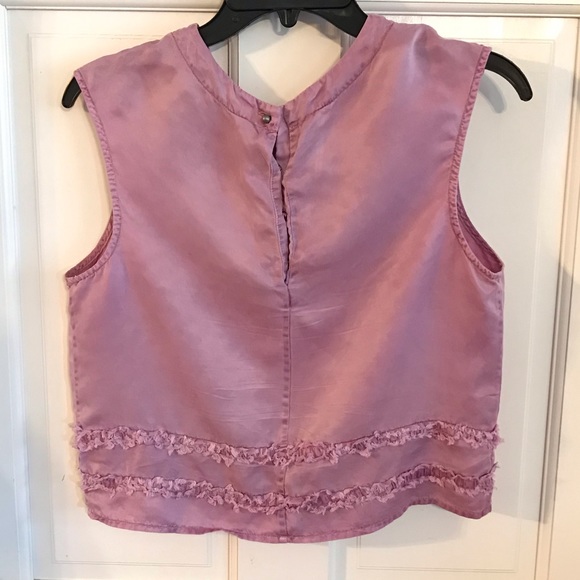 J. Brand Cropped Purple Top-S - Picture 2 of 3